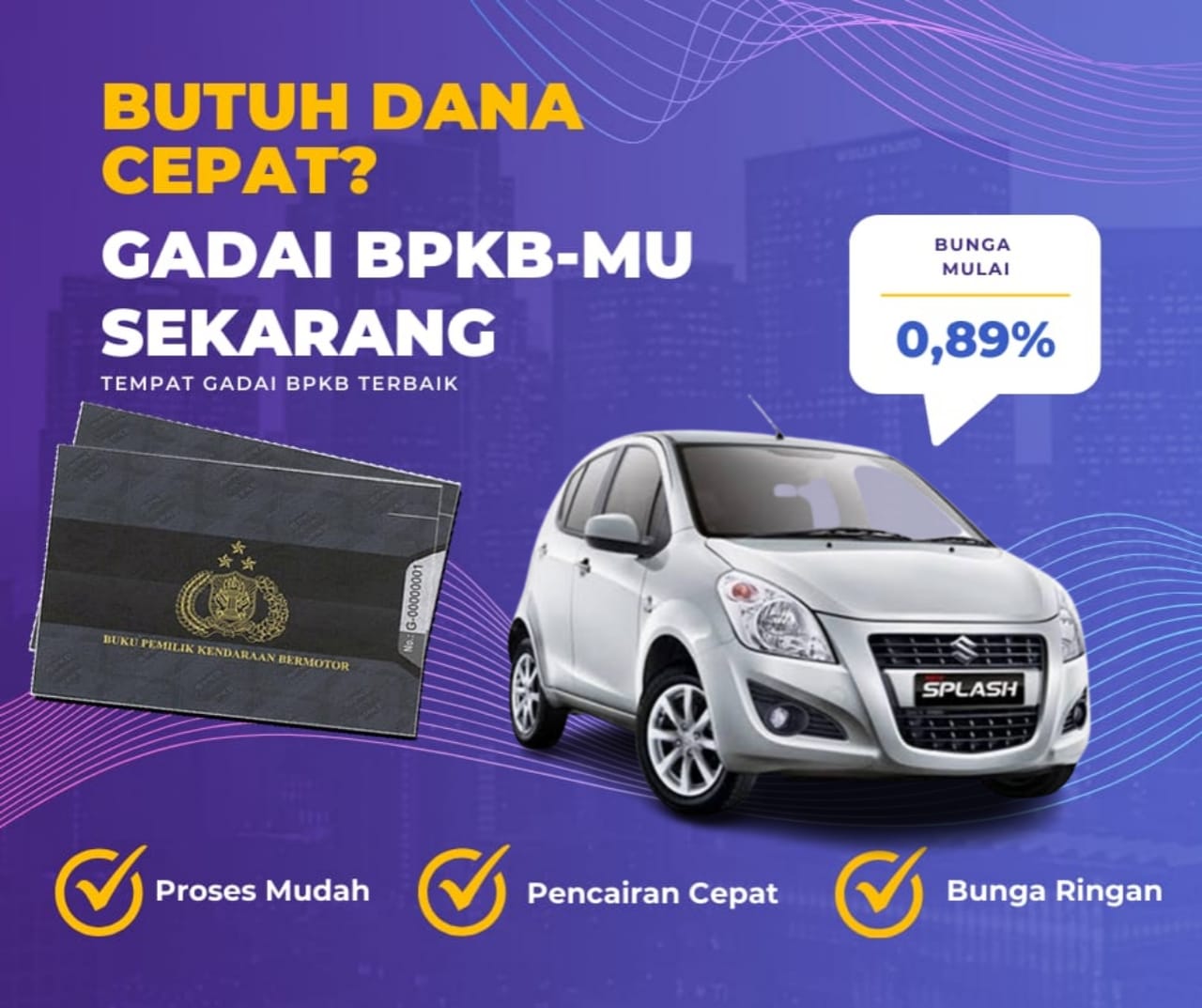 Pinjaman Dana Jaminan Bpkb Mobil Suzuki Splash Dapat Pinjaman Berapa? Seperti Ini Simulasinya